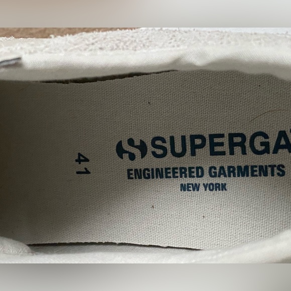 SUPERGA X ENGINEERED GARMENTS 3420 LOW WHITE sneakers 9.5US womens /8US … - Picture 7 of 12